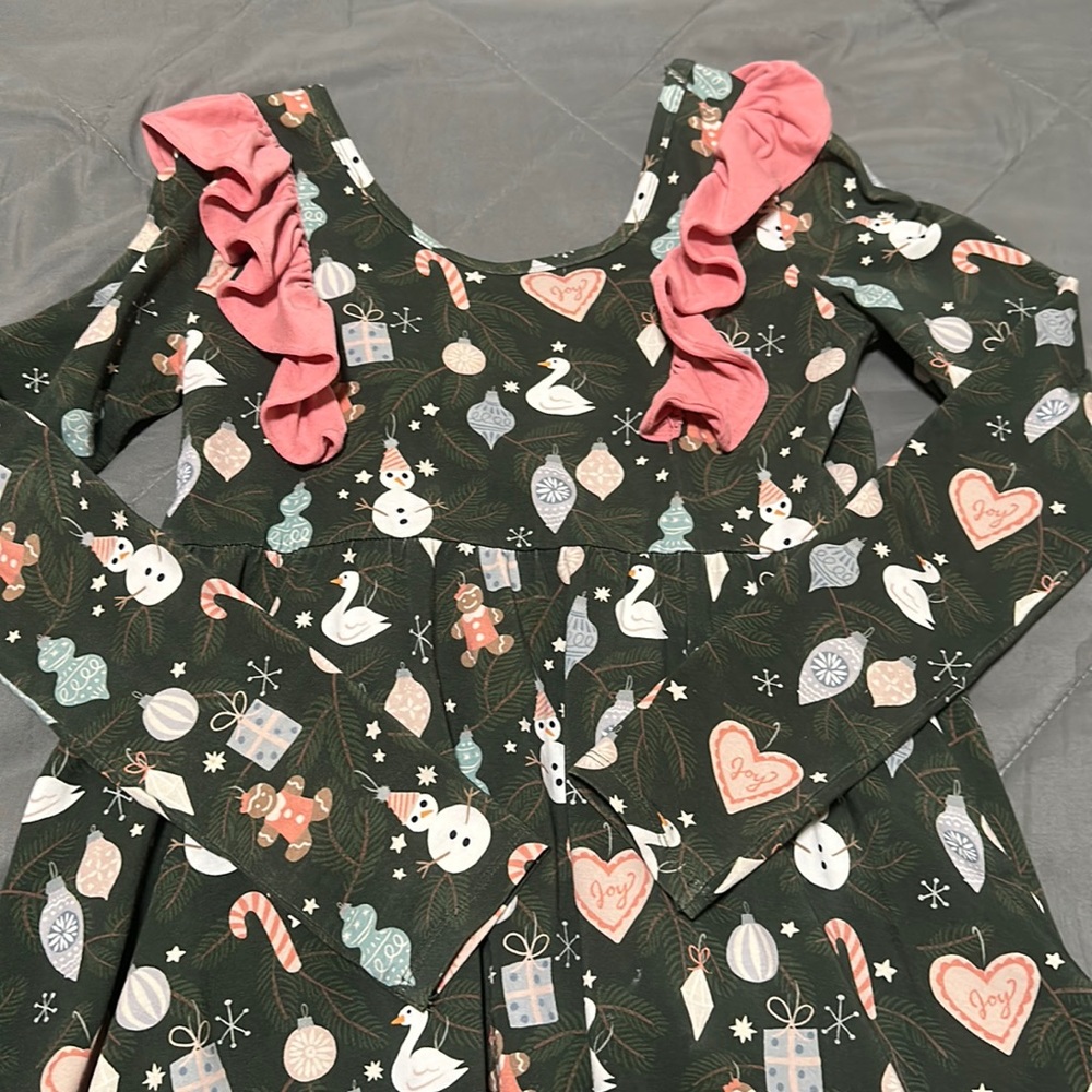 Rags Christmas holiday ornament gingerbread  snowman dress 11/12